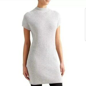 Athleta  Merino Wool Pinewood Knit Sweater Dress Light Heather Grey